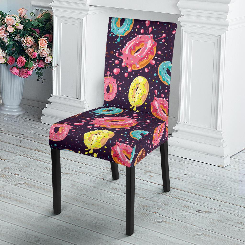 Donut Pattern Print Design DN03 Dining Chair Slipcover-JORJUNE.COM