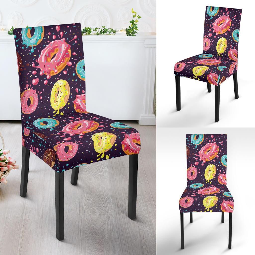 Donut Pattern Print Design DN03 Dining Chair Slipcover-JORJUNE.COM