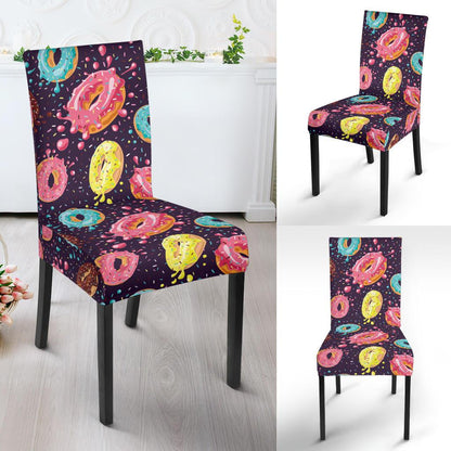 Donut Pattern Print Design DN03 Dining Chair Slipcover-JORJUNE.COM
