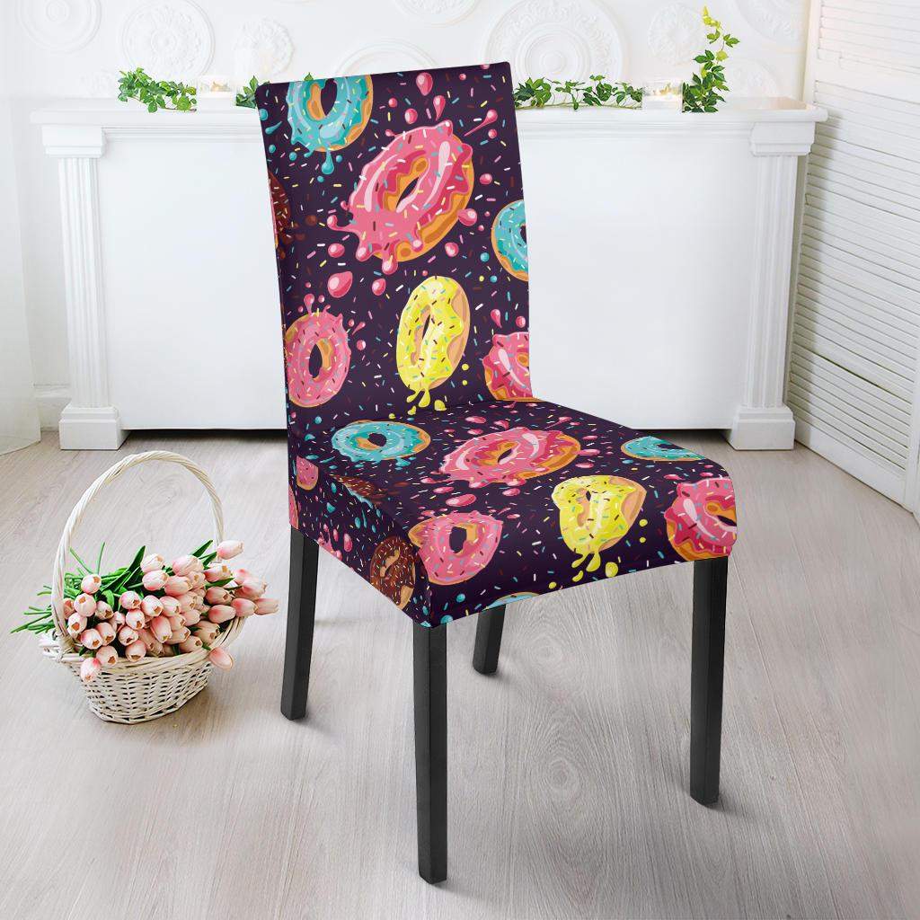 Donut Pattern Print Design DN03 Dining Chair Slipcover-JORJUNE.COM