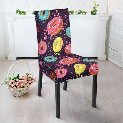 Donut Pattern Print Design DN03 Dining Chair Slipcover-JORJUNE.COM