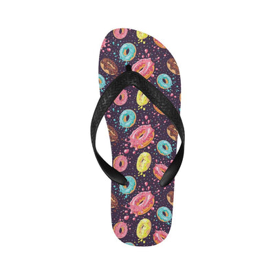 Donut Pattern Print Design DN03 Flip Flops-JorJune