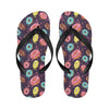 Donut Pattern Print Design DN03 Flip Flops-JorJune