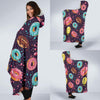 Donut Pattern Print Design DN03 Hooded Blanket-JORJUNE.COM