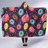 Donut Pattern Print Design DN03 Hooded Blanket-JORJUNE.COM