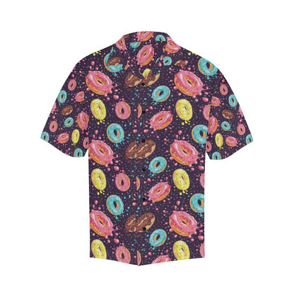 Donut Pattern Print Design DN03 Men Hawaiian Shirt-JorJune