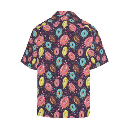 Donut Pattern Print Design DN03 Men Hawaiian Shirt-JorJune