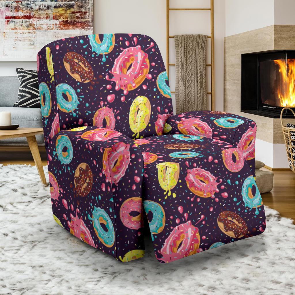 Donut Pattern Print Design DN03 Recliner Slipcover-JORJUNE.COM