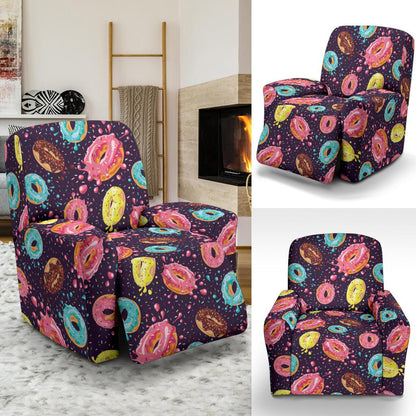 Donut Pattern Print Design DN03 Recliner Slipcover-JORJUNE.COM