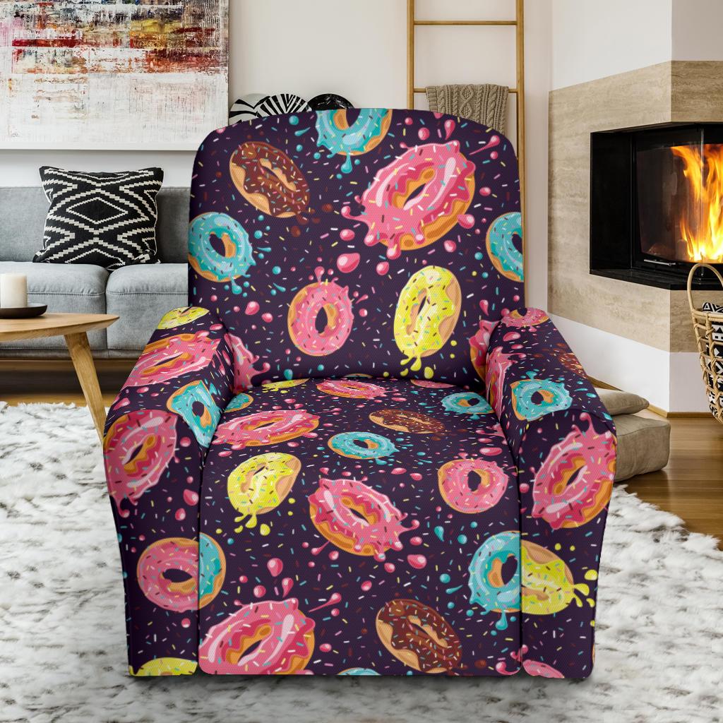 Donut Pattern Print Design DN03 Recliner Slipcover-JORJUNE.COM