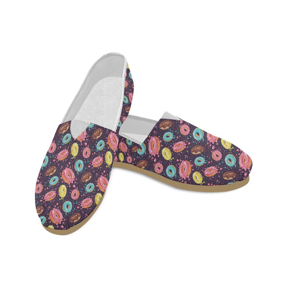 Donut Pattern Print Design DN03 Women Casual Shoes-JorJune.com
