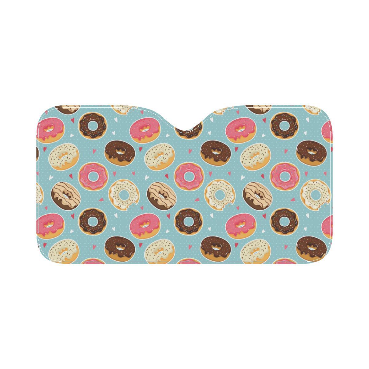 Donut Pattern Print Design DN04 Car Sun Shade-JorJune