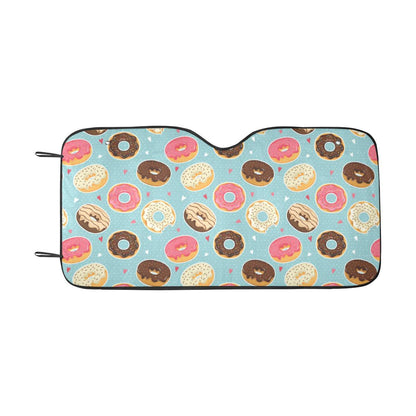 Donut Pattern Print Design DN04 Car Sun Shade-JorJune