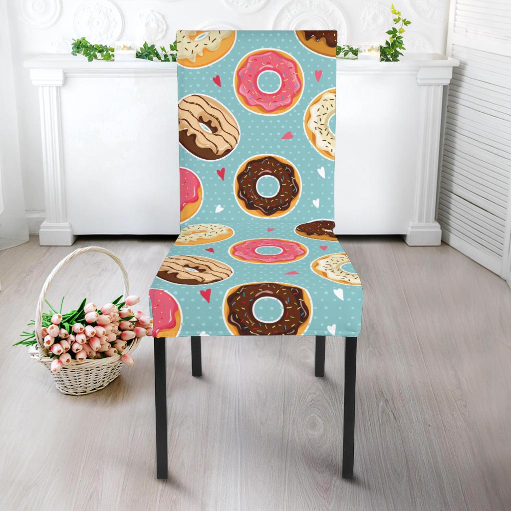 Donut Pattern Print Design DN04 Dining Chair Slipcover-JORJUNE.COM