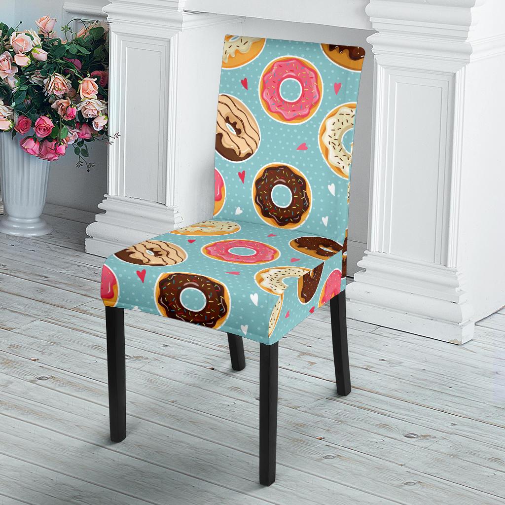 Donut Pattern Print Design DN04 Dining Chair Slipcover-JORJUNE.COM
