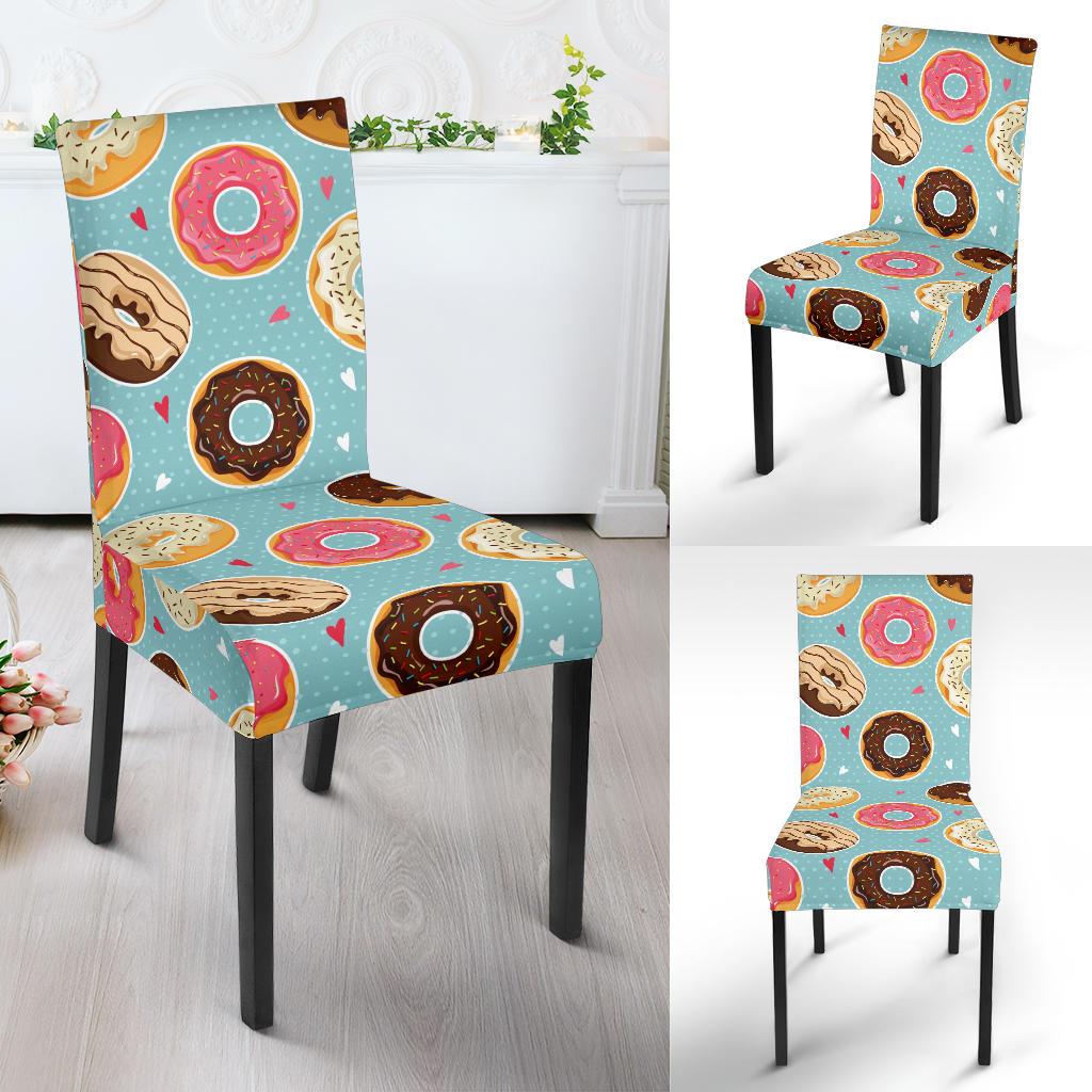 Donut Pattern Print Design DN04 Dining Chair Slipcover-JORJUNE.COM