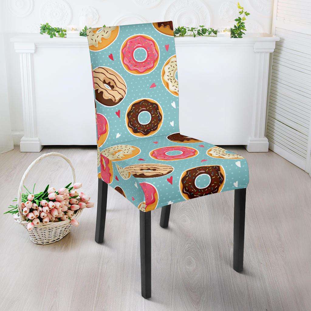Donut Pattern Print Design DN04 Dining Chair Slipcover-JORJUNE.COM