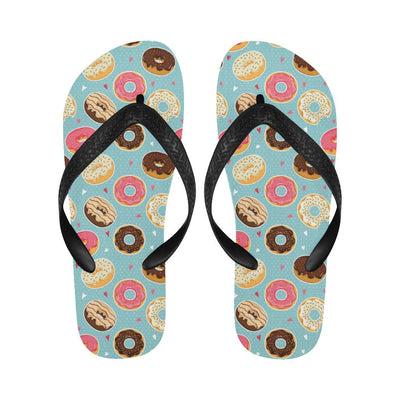 Donut Pattern Print Design DN04 Flip Flops-JorJune