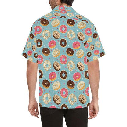 Donut Pattern Print Design DN04 Men Hawaiian Shirt-JorJune