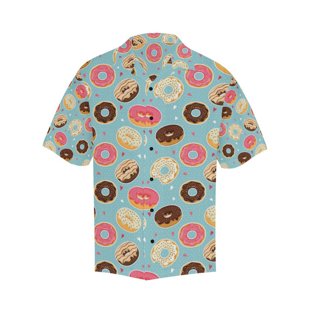 Donut Pattern Print Design DN04 Men Hawaiian Shirt-JorJune