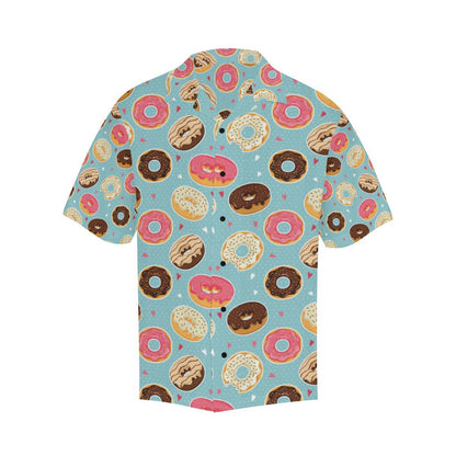 Donut Pattern Print Design DN04 Men Hawaiian Shirt-JorJune