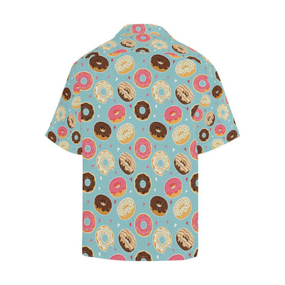 Donut Pattern Print Design DN04 Men Hawaiian Shirt-JorJune