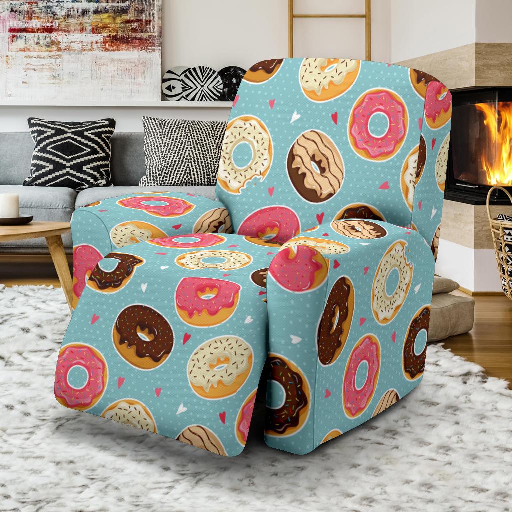 Donut Pattern Print Design DN04 Recliner Slipcover-JORJUNE.COM