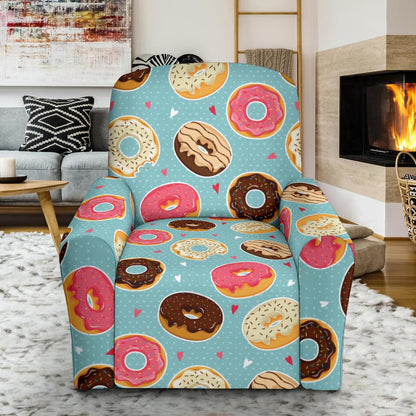 Donut Pattern Print Design DN04 Recliner Slipcover-JORJUNE.COM