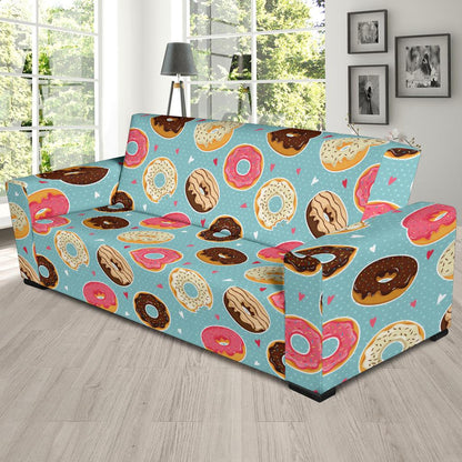 Donut Pattern Print Design DN04 Sofa Slipcover-JORJUNE.COM