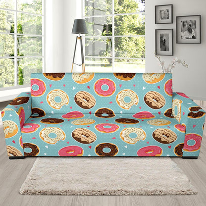 Donut Pattern Print Design DN04 Sofa Slipcover-JORJUNE.COM