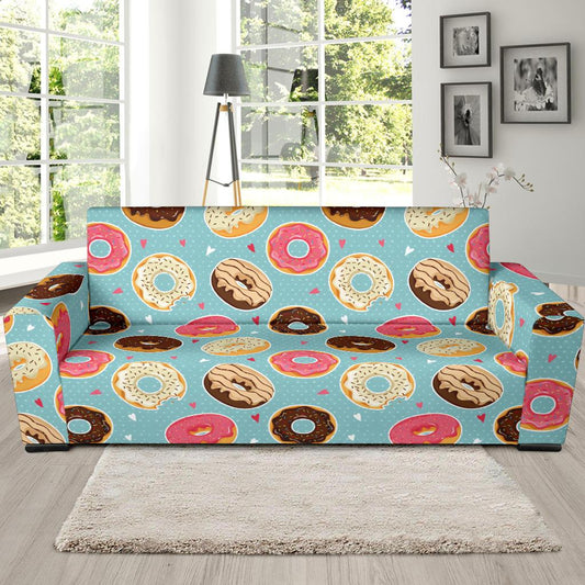 Donut Pattern Print Design DN04 Sofa Slipcover-JORJUNE.COM