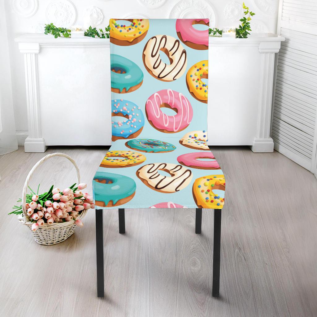 Donut Pattern Print Design DN05 Dining Chair Slipcover-JORJUNE.COM
