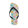 Donut Pattern Print Design DN05 Flip Flops-JorJune