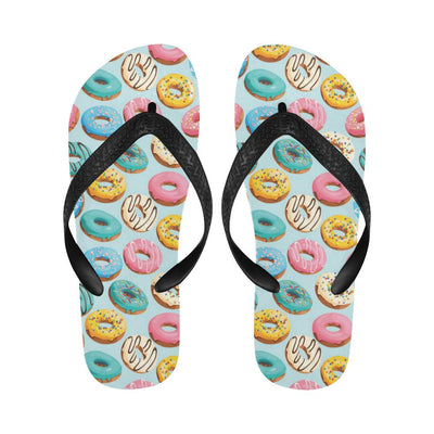 Donut Pattern Print Design DN05 Flip Flops-JorJune