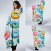 Donut Pattern Print Design DN05 Hooded Blanket-JORJUNE.COM