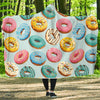 Donut Pattern Print Design DN05 Hooded Blanket-JORJUNE.COM