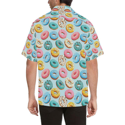 Donut Pattern Print Design DN05 Men Hawaiian Shirt-JorJune