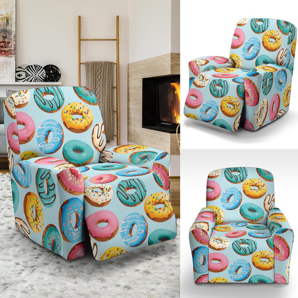 Donut Pattern Print Design DN05 Recliner Slipcover-JORJUNE.COM
