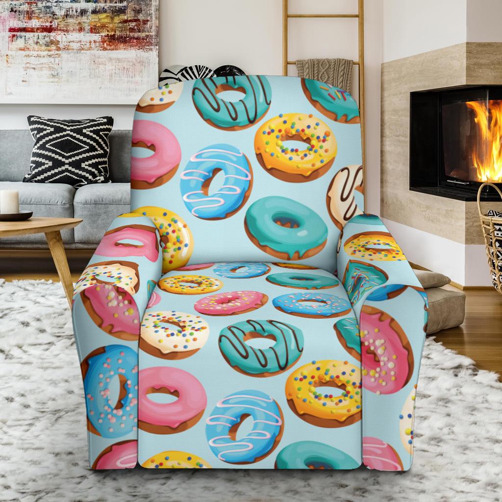 Donut Pattern Print Design DN05 Recliner Slipcover-JORJUNE.COM