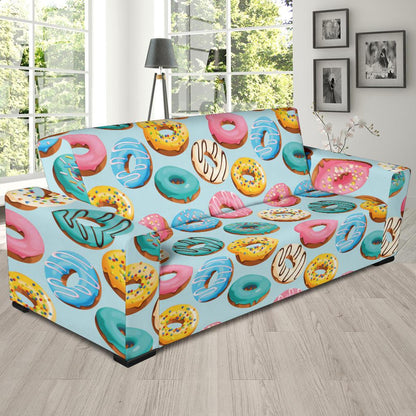 Donut Pattern Print Design DN05 Sofa Slipcover-JORJUNE.COM