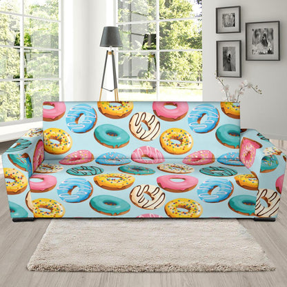Donut Pattern Print Design DN05 Sofa Slipcover-JORJUNE.COM