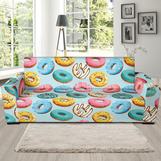 Donut Pattern Print Design DN05 Sofa Slipcover-JORJUNE.COM