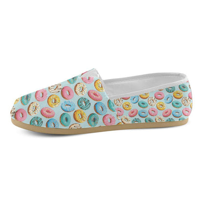 Donut Pattern Print Design DN05 Women Casual Shoes-JorJune.com