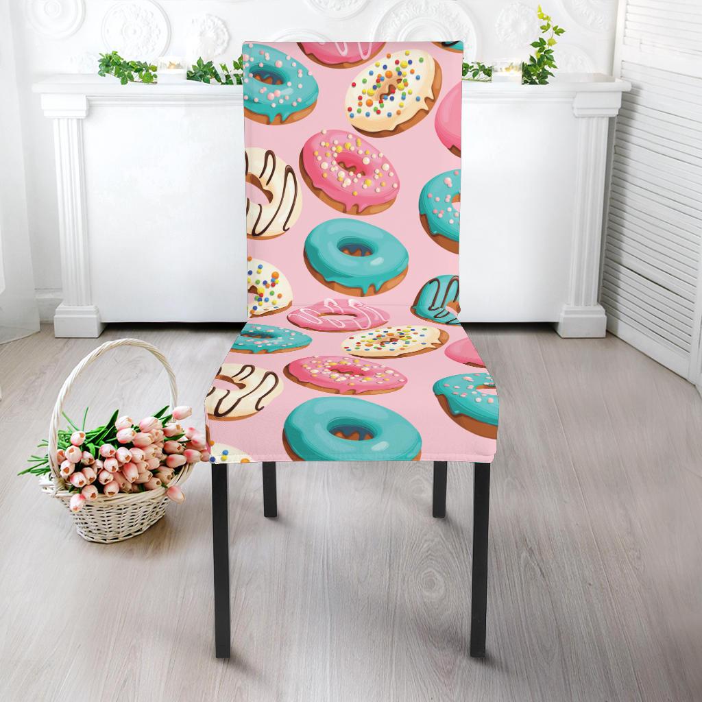 Donut Pattern Print Design DN06 Dining Chair Slipcover-JORJUNE.COM