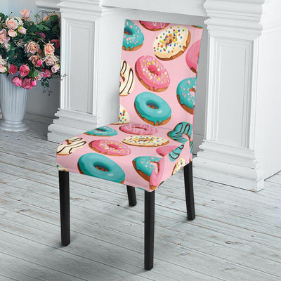 Donut Pattern Print Design DN06 Dining Chair Slipcover-JORJUNE.COM