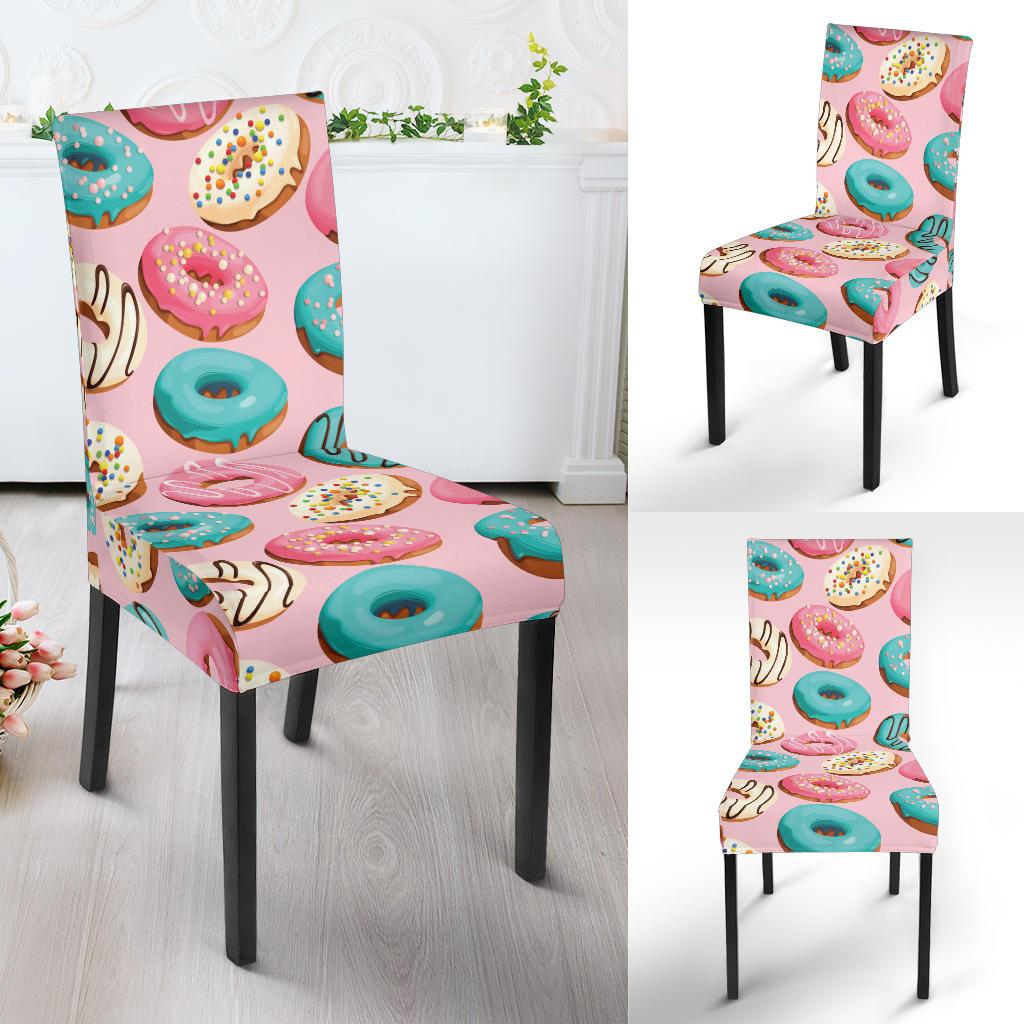 Donut Pattern Print Design DN06 Dining Chair Slipcover-JORJUNE.COM