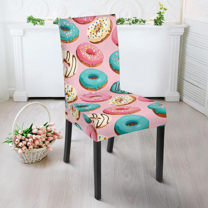 Donut Pattern Print Design DN06 Dining Chair Slipcover-JORJUNE.COM