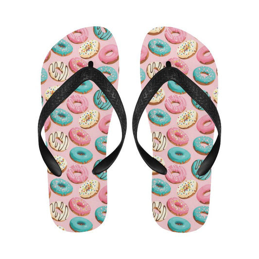 Donut Pattern Print Design DN06 Flip Flops-JorJune