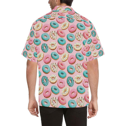 Donut Pattern Print Design DN06 Men Hawaiian Shirt-JorJune