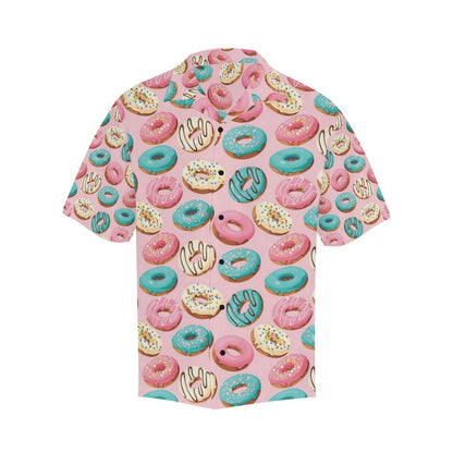 Donut Pattern Print Design DN06 Men Hawaiian Shirt-JorJune